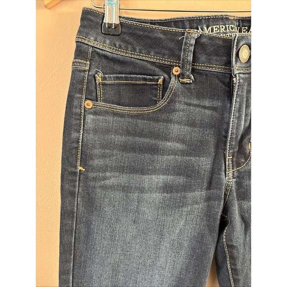 American Eagle Women’s Blue Super Skinny Jeans Size 6R Stretch Denim Pants - Picture 2 of 6